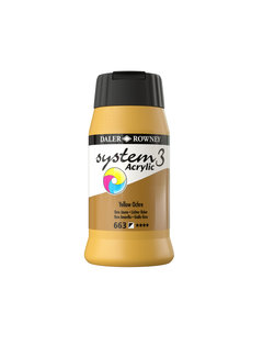 Daler Rowney System 3 Acrylverf 500ml Potten Yellow Ochre