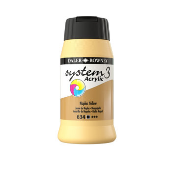 Daler Rowney System 3 Acrylverf 500ml Potten Naples Yellow