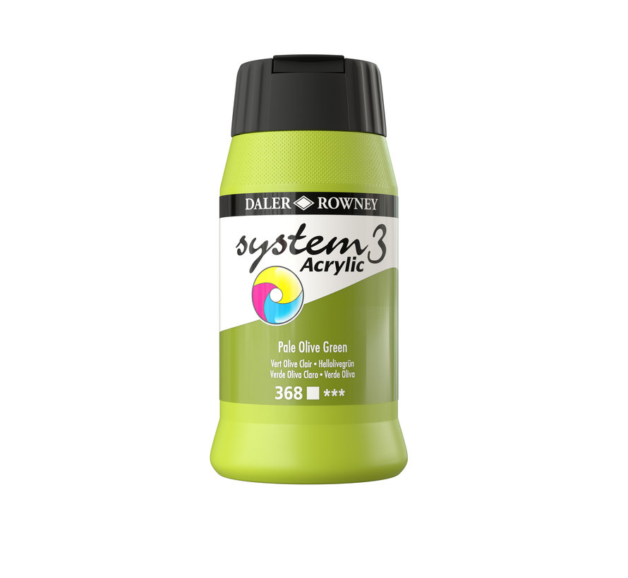 System 3 Acrylverf 500ml Potten Pale Olive Green