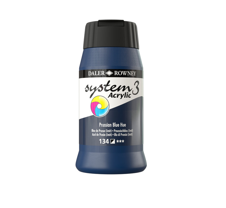 System 3 Acrylverf 500ml Potten Prussian Blue