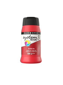 Daler Rowney System 3 Acrylverf 500ml Potten Vermilion (Hue)