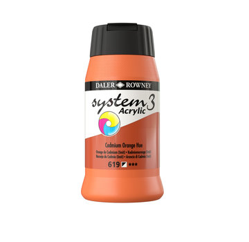 Daler Rowney System 3 Acrylverf 500ml Potten Cadmium Orange (Hue)