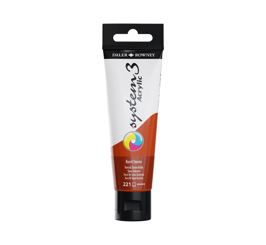 System 3 Acrylverf 150ml Tubes Burnt Sienna