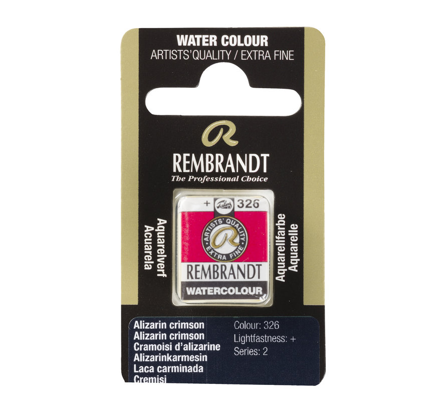 Rembrandt Aquarelverf Napje Alizarin Crimson 326