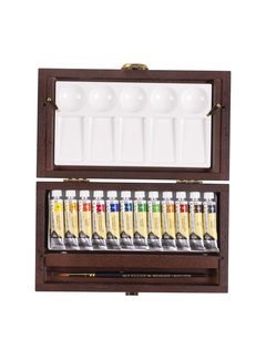 Rembrandt Rembrandt Aquarelverf houten kist set Traditional | 12 x 10 ml tubes + accessoires