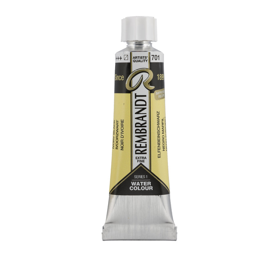 Rembrandt Aquarelverf Tube 10 ml Ivoorzwart 701