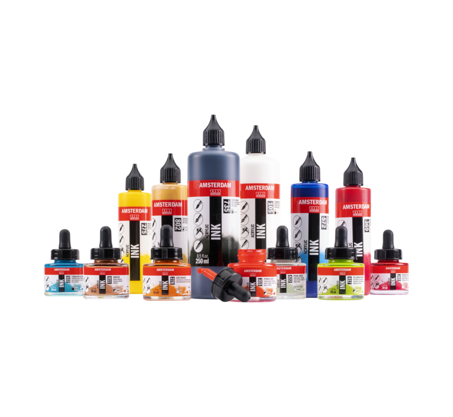 Amsterdam Acrylinkt Fles 30 ml Napelsgeel Donker 223