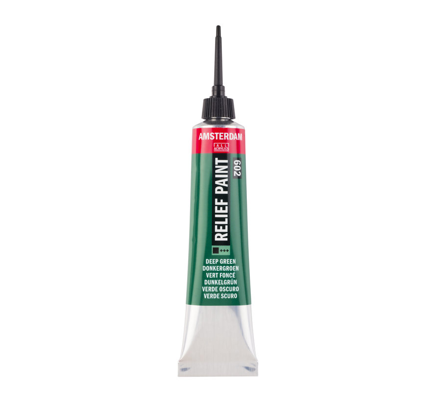 Amsterdam Reliëf Verf Tube 20 ml Donkergroen 602