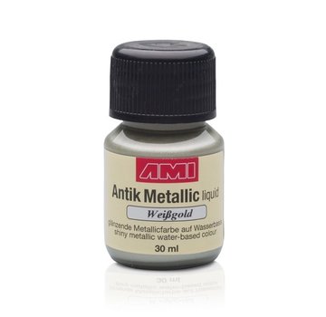 AMI Antique Metallic verf 30ml Wit goud (Weißgold)