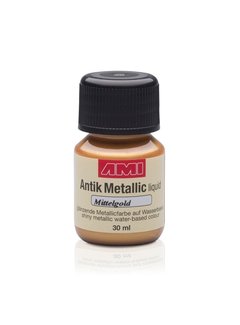 AMI Antique Metallic verf 30ml Middel goud (Mittelgold)