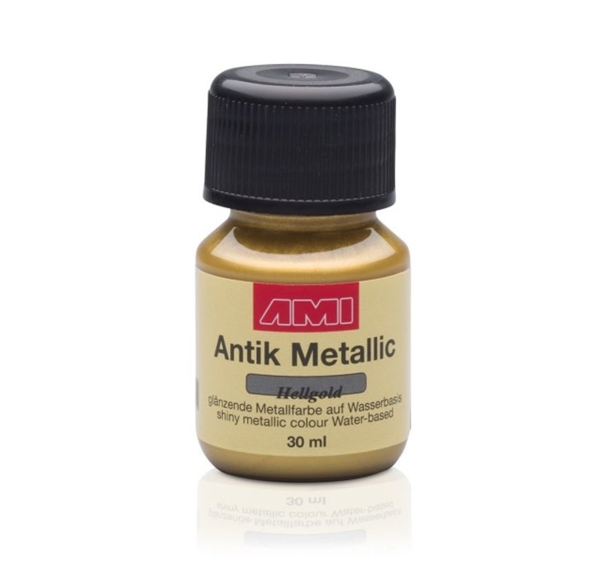 Ontbering muziek Het apparaat AMI Antique Metallic verf 30ml Licht goud (Hellgold) - Regenboog