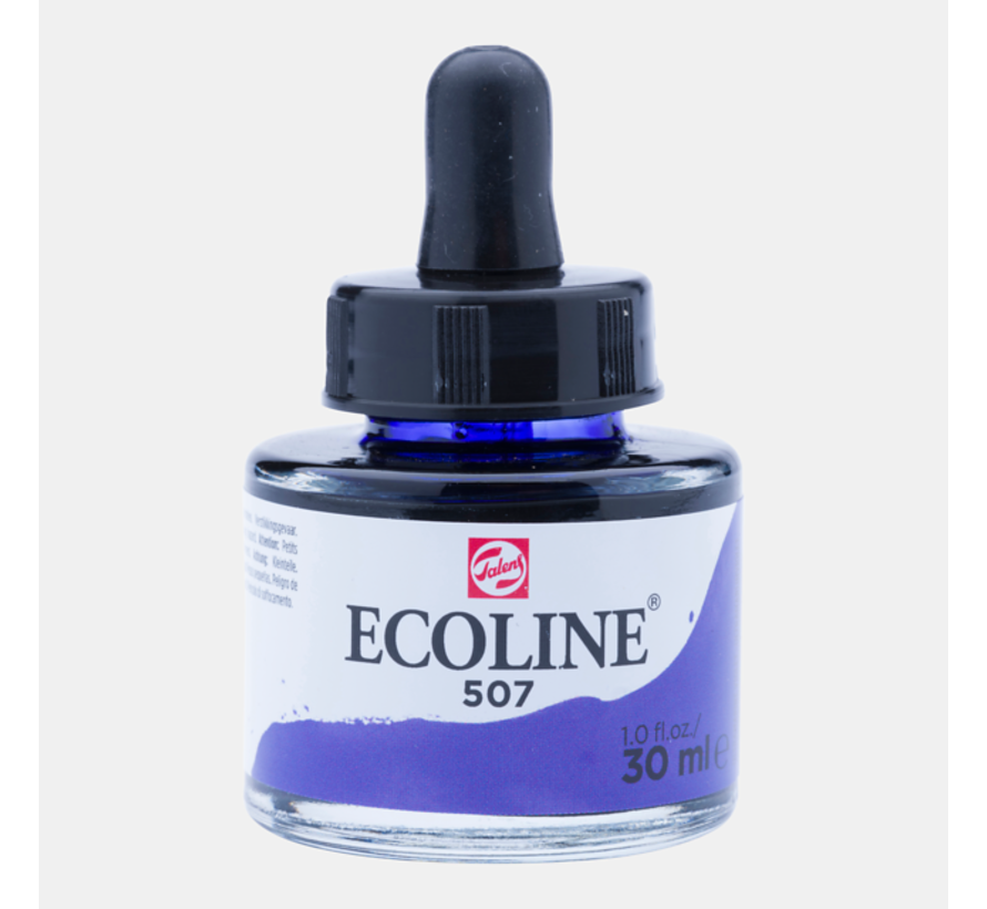 Ecoline Vloeibare Waterverf Fles 30ml Ultramarijnviolet 507