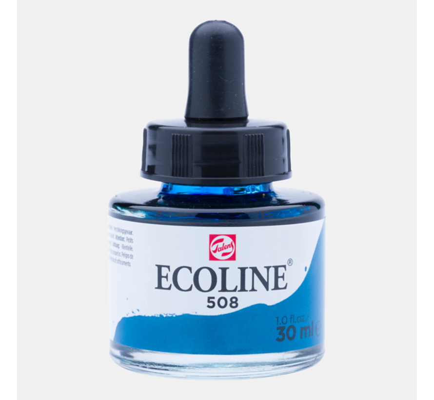 Ecoline Vloeibare Waterverf Fles 30ml Pruisischblauw 508