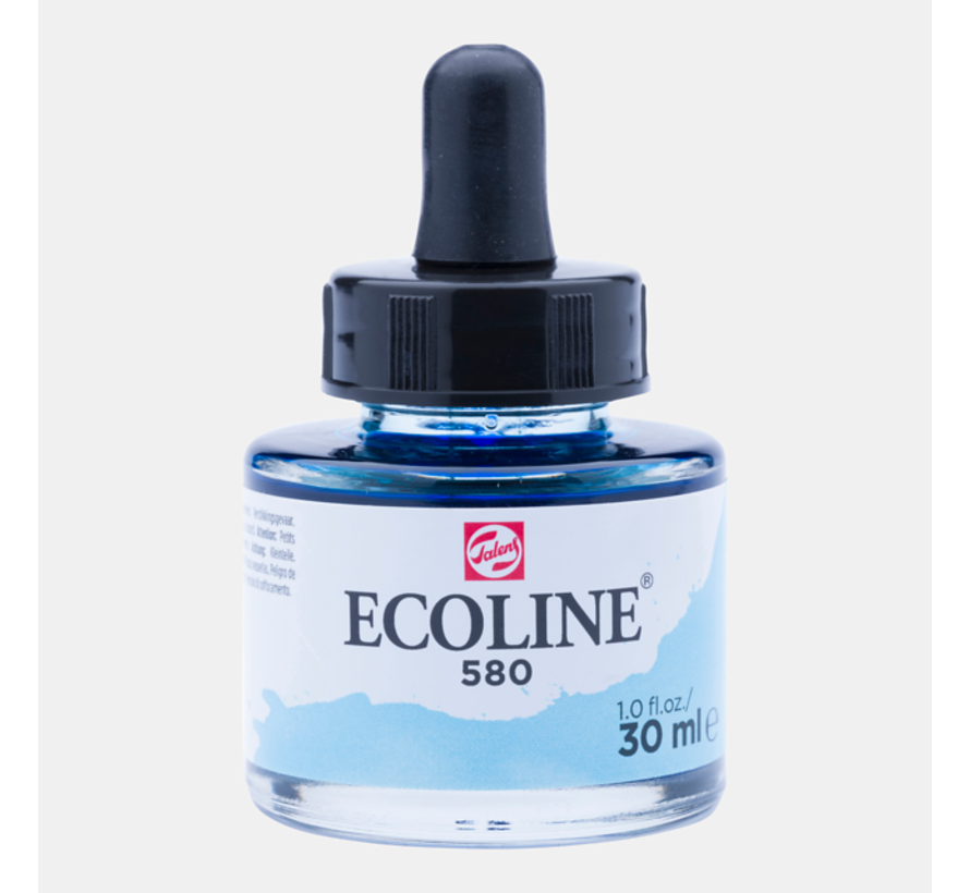 Ecoline Vloeibare Waterverf Fles 30ml Pastelblauw 580