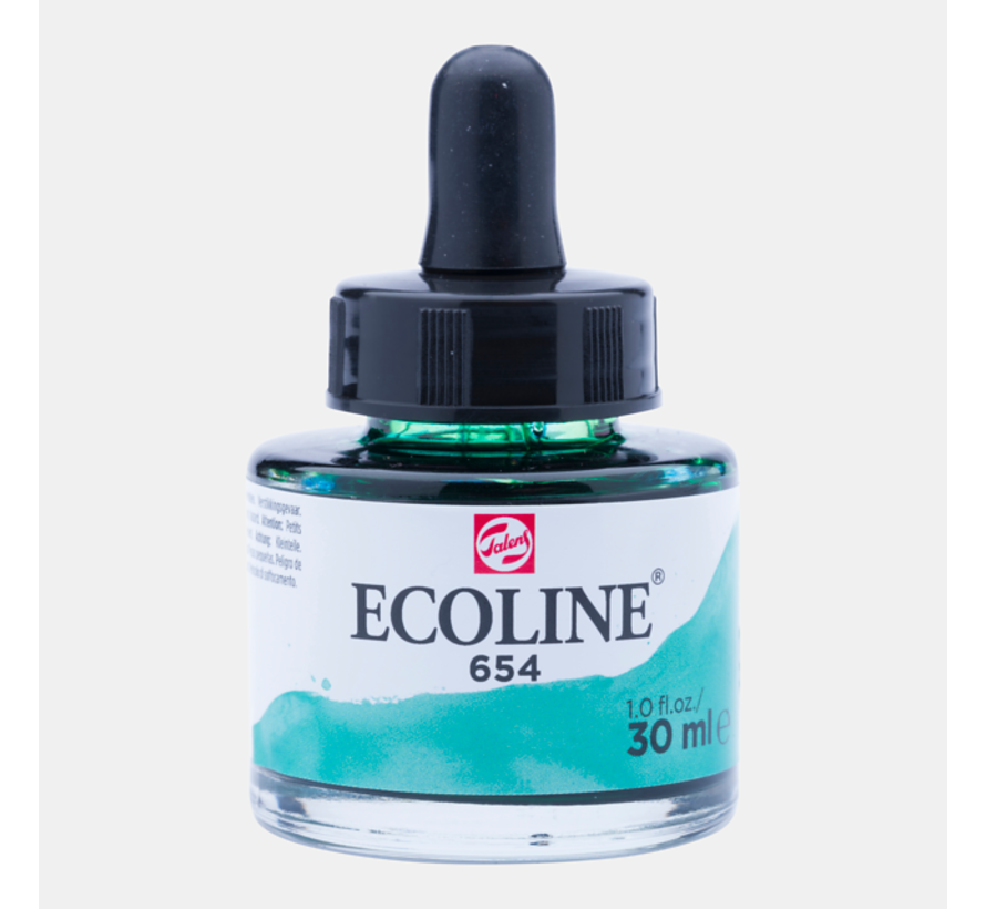 Ecoline Vloeibare Waterverf Fles 30ml Dennengroen 654