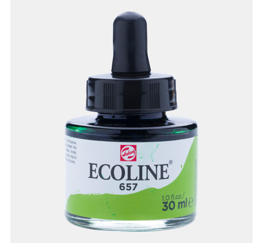 Ecoline Vloeibare Waterverf Fles 30ml Bronsgroen 657