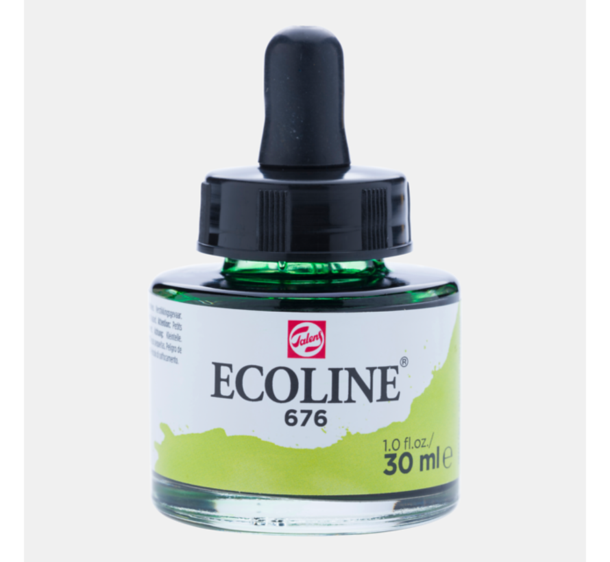 Ecoline Vloeibare Waterverf Fles 30ml Grasgroen 676