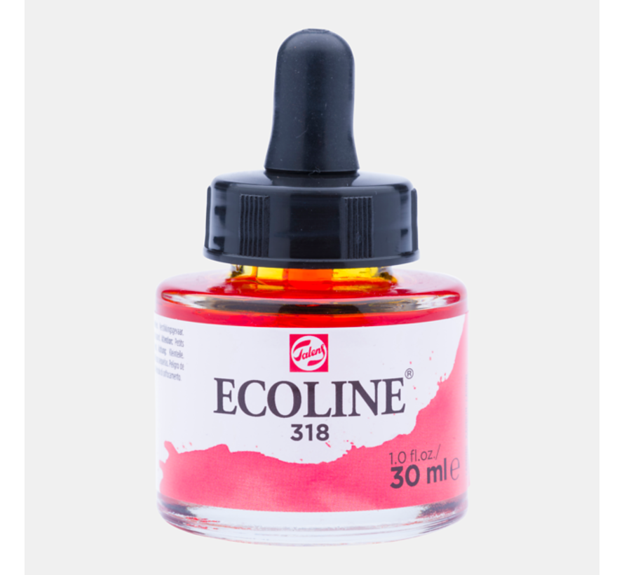 Ecoline Vloeibare Waterverf Fles 30ml Karmijn 318