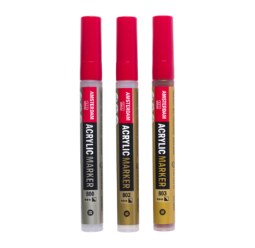 Amsterdam Amsterdam Acrylmarker metallic set | 3 kleuren