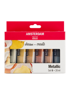 Amsterdam Amsterdam Standard Series acrylverf metallic set | 6 × 20ml 