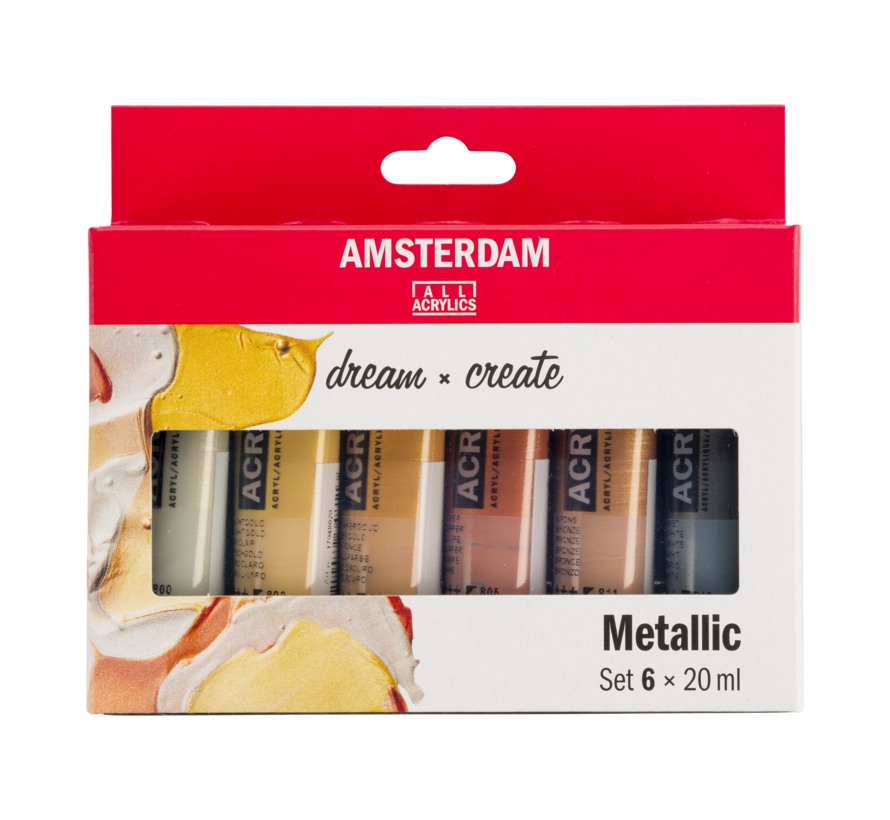 Amsterdam Standard Series acrylverf metallic set | 6 × 20 ml 