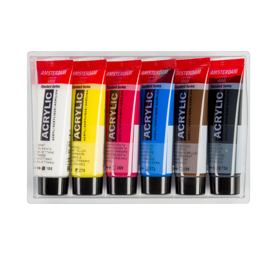 Amsterdam Standard Series acrylverf primaire set | 6 × 20 ml 