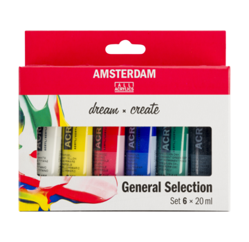 Amsterdam Amsterdam Standard Series acrylverf algemene selectie set | 6 × 20 ml 