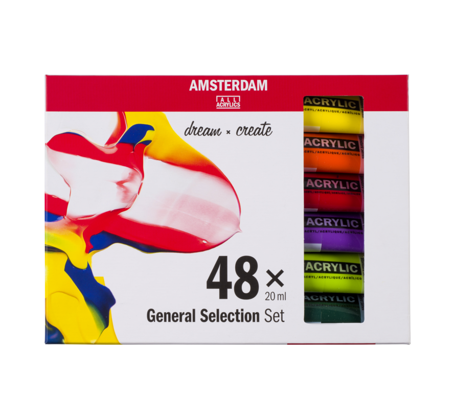 Amsterdam Standard Series acrylverf algemene selectie set | 48 × 20 ml 