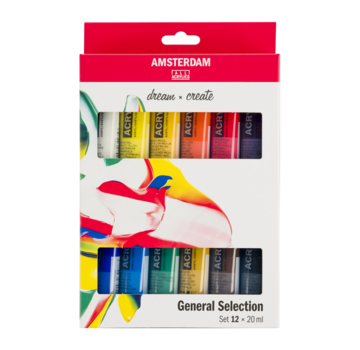 Amsterdam Amsterdam Standard Series acrylverf algemene selectie set | 12 × 20 ml 