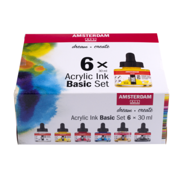 Amsterdam Amsterdam Acrylinkt basisset | 6 x 30ml