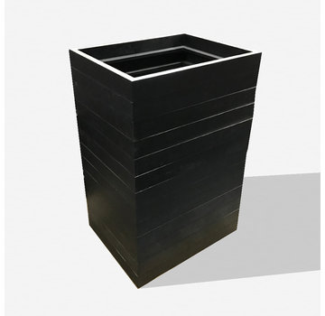 Baklijsten partij H - zwart 3D top zilver 30x40 x 13