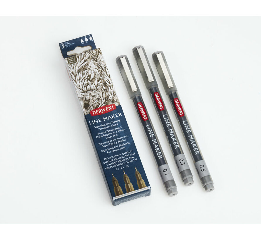 Derwent Line Maker Set Graphite with 3 Pens