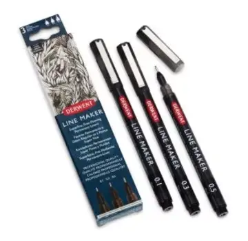 Derwent Derwent Line Maker Set Black with 3 Pens