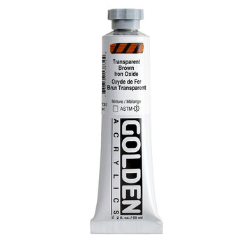 Golden Golden Heavy Body Acrylverf 60ml tube Serie 3 transparent brown iron oxide