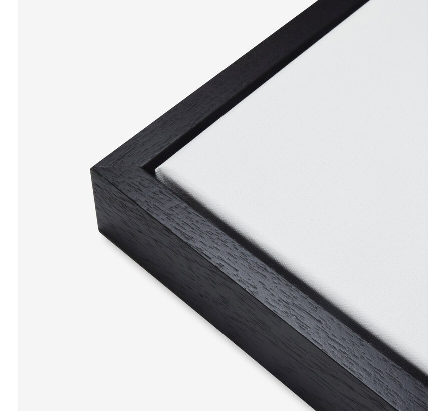 Baklijst 3D satijn zwart