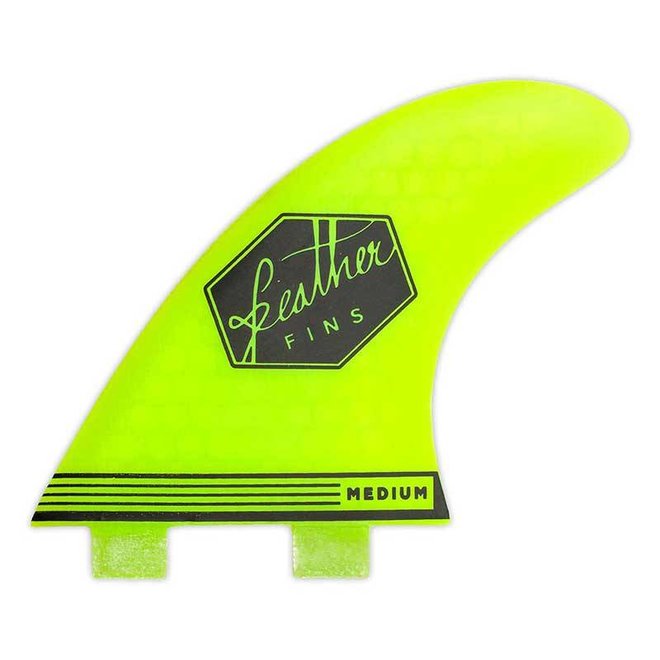 Feather Fins Dual Tab Ultralight Thruster Fins Yellow