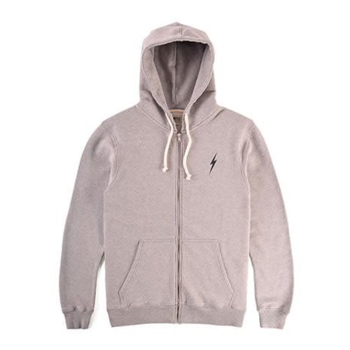 Lightning Bolt Lightning Bolt Men's Essential Heather Grey Zip Hoodie Lightning Bolt Lightning Bolt Men's Essential Heather Grey Zip Hoodie