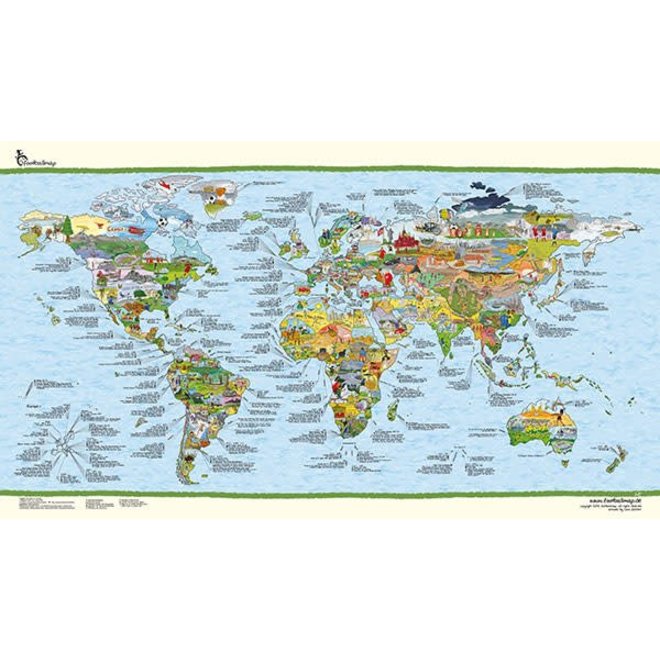 Wereldkaart Surftrip Map Re-Writable