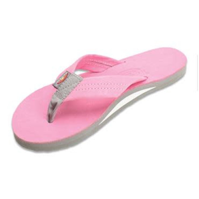 Rainbow Dames Premier Leather Pink W Grey Sandals