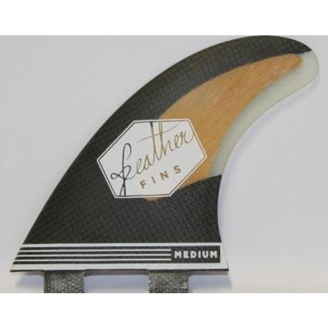 Feather Fins Dual Tab Bamboo & Carbon Thruster Fins