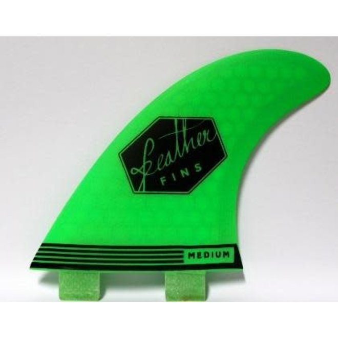 Feather Fins Dual Tab Ultralight Thruster Fins Green