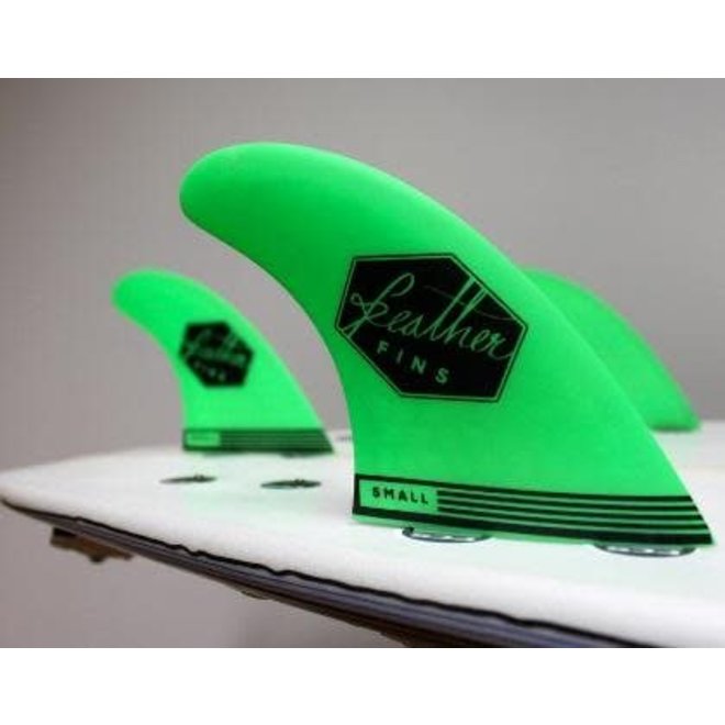 Feather Fins Dual Tab Ultralight Thruster Fins Green