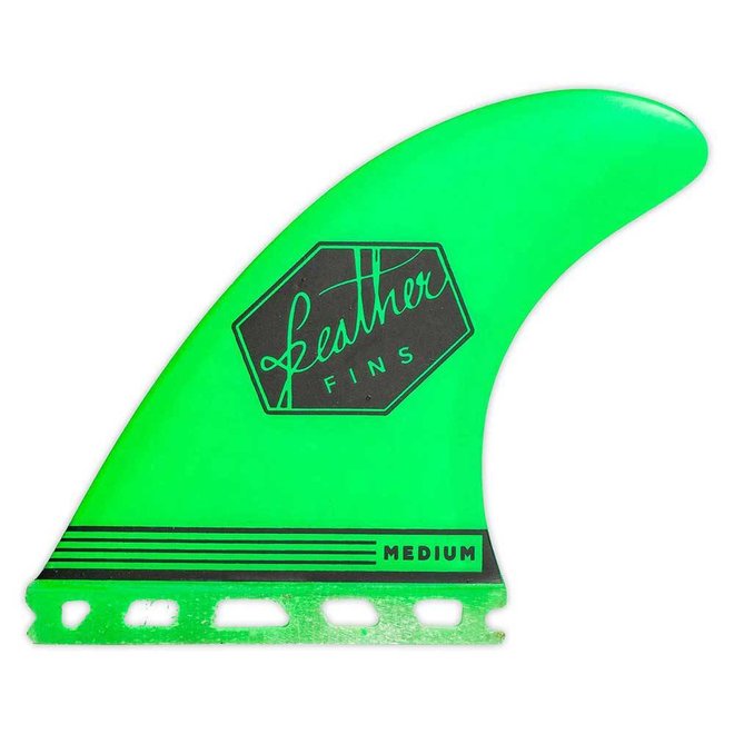 Feather Fins Single Tab Ultralight Thruster Fins Green