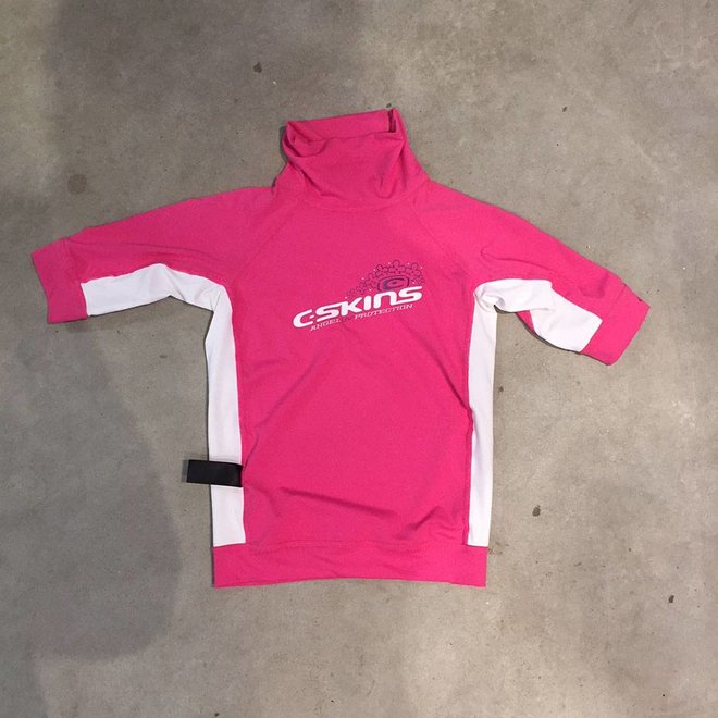 C-Skins Kids Lycra Short Sleeve Pink