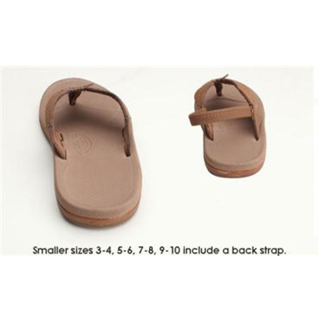 Rainbow Kinder Capes Sierra Brown Molded Rubber Sandals