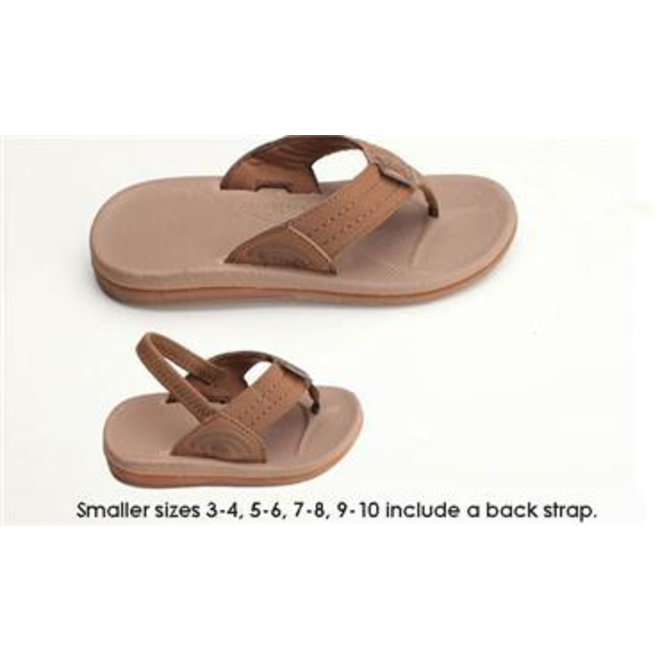 Rainbow Kinder Capes Sierra Brown Molded Rubber Sandals