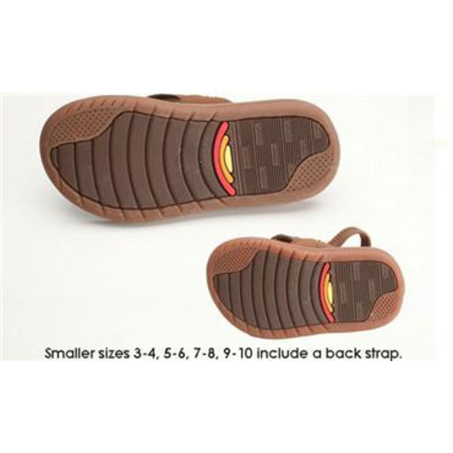 Rainbow Kinder Capes Sierra Brown Molded Rubber Sandals