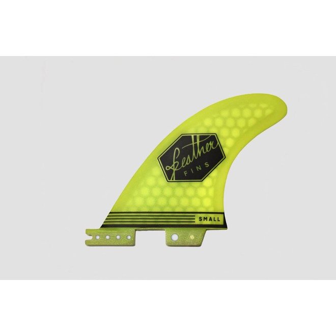 Feather Fins Click Tab Ultralight Thruster Fins Yellow