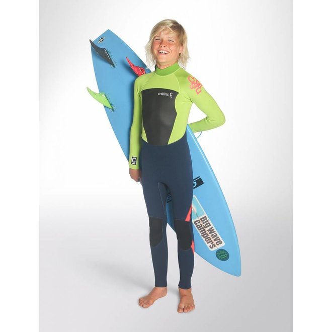 C-Skins Legend 4/3 Kids Wetsuit InkBlue / Lime / FloRed