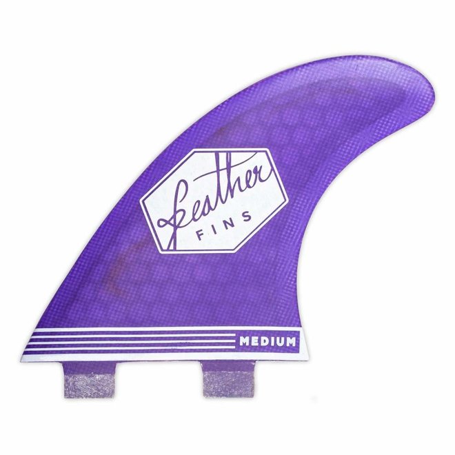 Feather Fins Dual Tab Ultralight Thruster Fins Purple